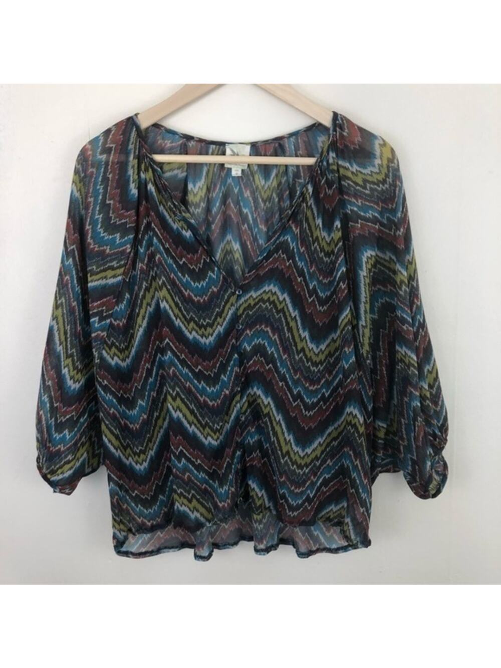 Anthropologie Weston Semi Sheer Top Size Medium